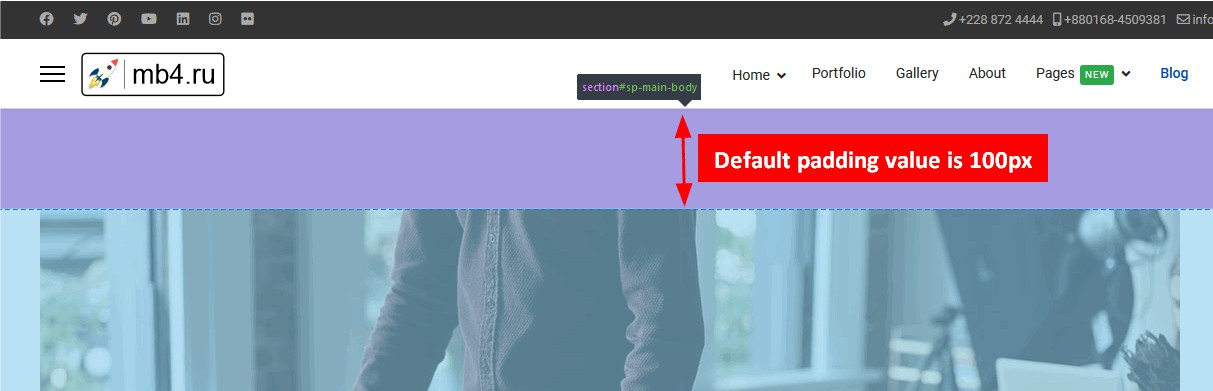 100px top padding в шаблоне Helix Ultimate 100px top padding в шаблоне сайта с Helix Ultimate